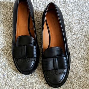 ZARA Black Bow Tie Heel Loafers 👞  genuine leather